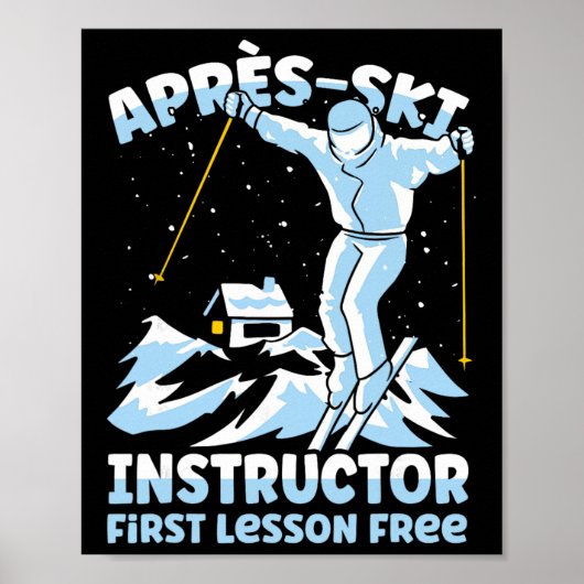 Poster Moniteur de ski Après Ski _1 (Devant)