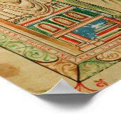 Poster Monk Eadwine à l'oeuvre sur le manuscrit, (Coin)