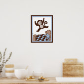 Poster Monkey 3 Jumpin sur Bed Wall Art Poster/Imprimer (Cuisine)