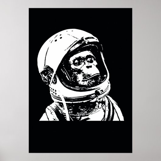 Poster Monkey astronaute (Devant)