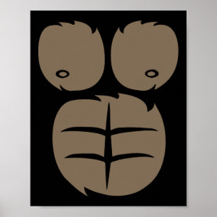 Poster Monkey Gorilla Costume Tee Animal Belly Fancy Dres