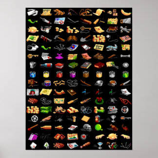 Poster Monkey Island 2 objets