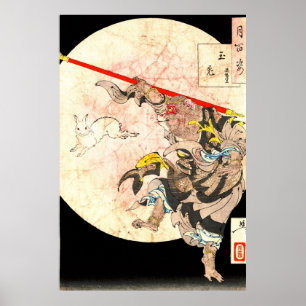 Poster Monkey King et Moon Rabbit 1887