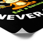 Poster Monkey Never Cramp Eat A Banana Raglan Baseball Te (Coin)