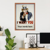 Poster Monkey Oncle Sam (Bureau à domicile)
