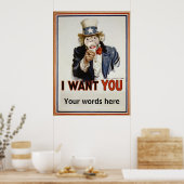 Poster Monkey Oncle Sam (Cuisine)