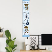 Poster Monkey Rocker Growth Chart Gardez à 8x44! (Bureau à domicile)