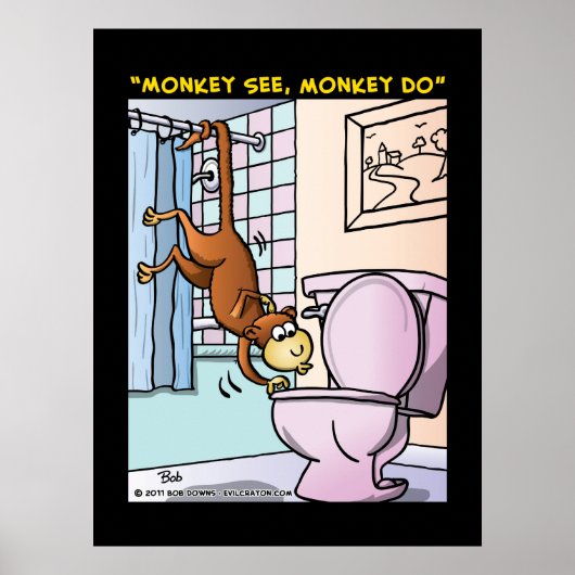 Poster "Monkey See, Monkey Do" (Devant)
