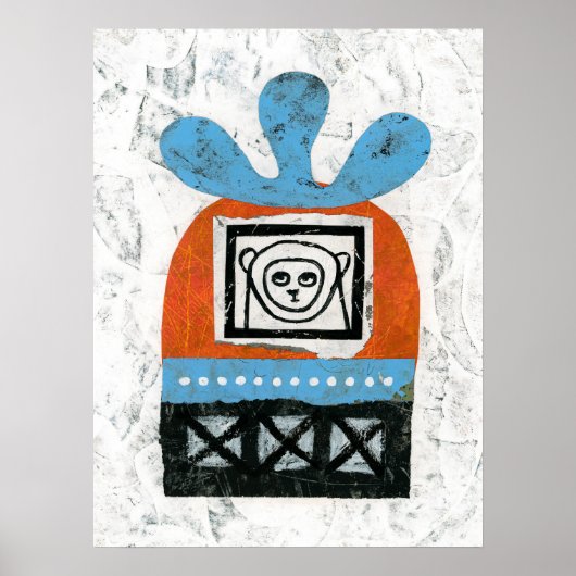 Poster Monkey voit tous les objets muraux de l'affiche (Devant)