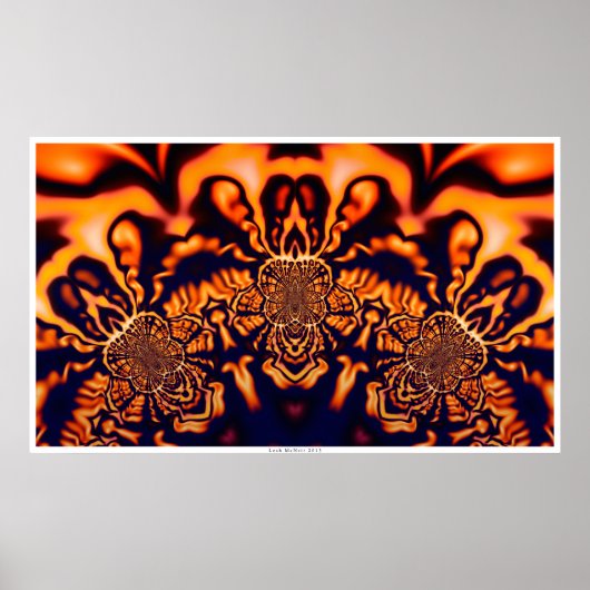 Poster Monks Pondering Sacred Geometry -Surreal Fractal (Devant)