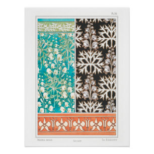 Poster Monkshood wolfsbane plante art nouveau verneuil