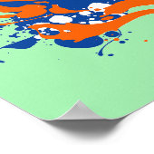 Poster Monnaie d'Art Abstrait Vert Peinture d'art moderne (Coin)