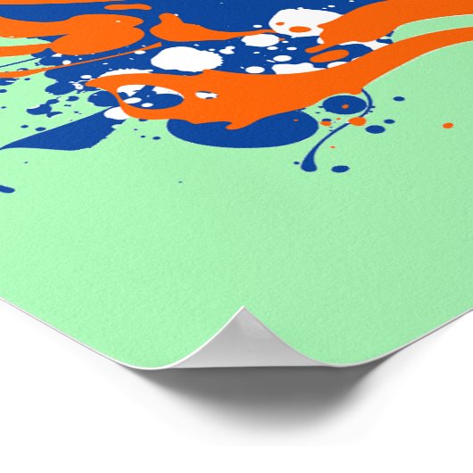 Poster Monnaie d'Art Abstrait Vert Peinture d'art moderne (Coin)