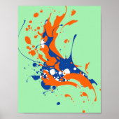 Poster Monnaie d'Art Abstrait Vert Peinture d'art moderne (Devant)