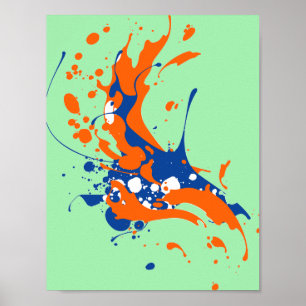 Poster Monnaie d'Art Abstrait Vert Peinture d'art moderne