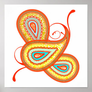 Poster Monnaie de corail et Mariage de pâtisserie jaune