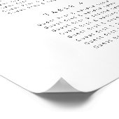 Poster Mono simple mariage 20 tables (Coin)