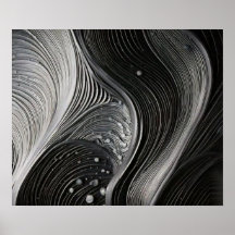 Monochrome Flowing Waves Line Texture
