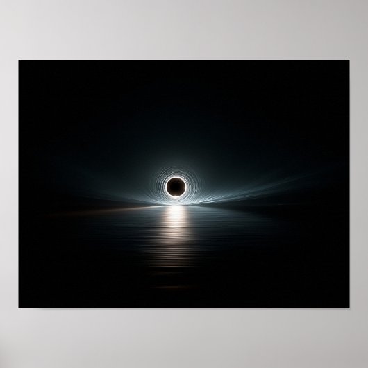 Poster Monochrome Illustration of Solitary Man on Bench w (Devant)