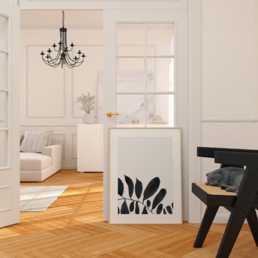 Poster Monochrome japandy scandinave imprimé simple