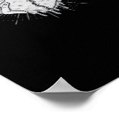 Poster Monochrome Squelette Main Avec Coeur Classique (Coin)