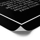 Poster Monogram Black Alphabetical Wedding Seating Chart (Coin)