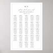 Poster Monogramme 23 Tableaux Trouvez Votre Siège Graphiq (Devant)