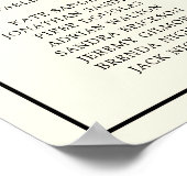 Poster Monogramme à crème simple Mariage élégant (Coin)