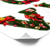 Poster monogramme ABC de Noël, alphabet, toutes lettres (Coin)