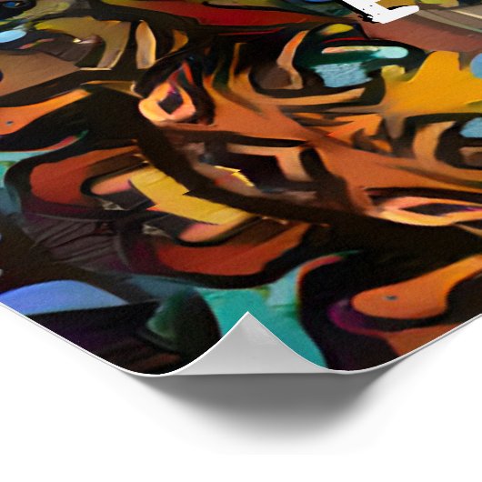 Poster Monogramme | Ajouter un nom | Symbole d'infini (Coin)