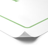Poster Monogramme d'arbre de palmier vert et blanc (Coin)