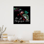 POSTER MONOGRAMME DE BALLE DE MASQUÉRADE MARDI GRAS VÉNÉT (Cuisine)
