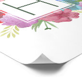 Poster Monogramme de bouquet fleur sauvage (Coin)