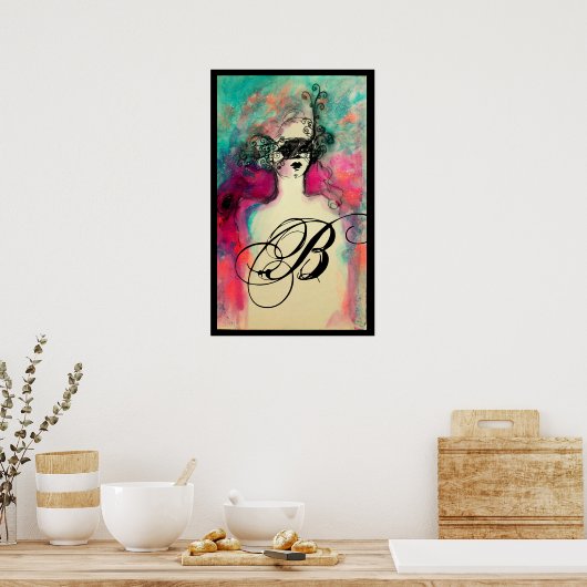 POSTER MONOGRAMME DE CHARME (Cuisine)