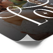 Poster Monogramme de couple de photo de mariage personnal (Coin)