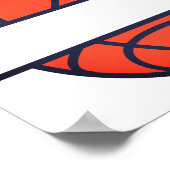 Poster Monogramme de division de basket-ball (Coin)