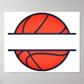 Poster Monogramme de division de basket-ball (Devant)