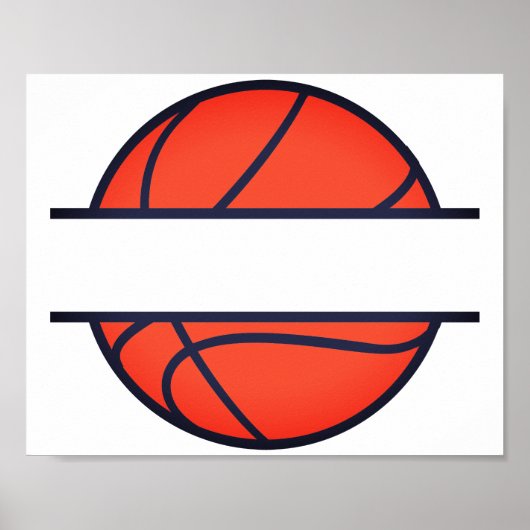 Poster Monogramme de division de basket-ball (Devant)