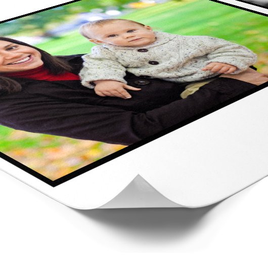 Poster Monogramme de famille personnalisé 11 Collage phot (Coin)