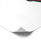 Poster Monogramme de fractionnement de papillon orange pe (Coin)