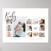 Poster Monogramme de la première année de garde de photos (Devant)