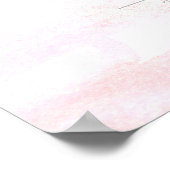 Poster Monogramme de lettre G feuilles dorées fleurs de m (Coin)