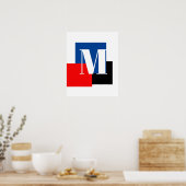 Poster Monogramme de lettre initiale Moderne Élégant (Cuisine)
