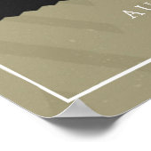 Poster Monogramme de mariage avec vin et fromage (Coin)