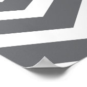 Poster Monogramme de menthe gris gris (Coin)