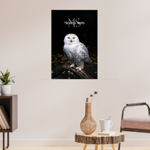 Poster Monogramme de nom personnalisé de majestueuse chou