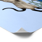 Poster Monogramme de papillon de chat de Siamèse E initia (Coin)