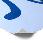 Poster Monogramme de papillon de chat de Siamèse initial  (Coin)