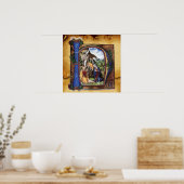 POSTER MONOGRAMME DE PARCHEMENT DE NATIVITÉ (Cuisine)