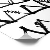 Poster Monogramme de Parties scintillant d'or des triangl (Coin)